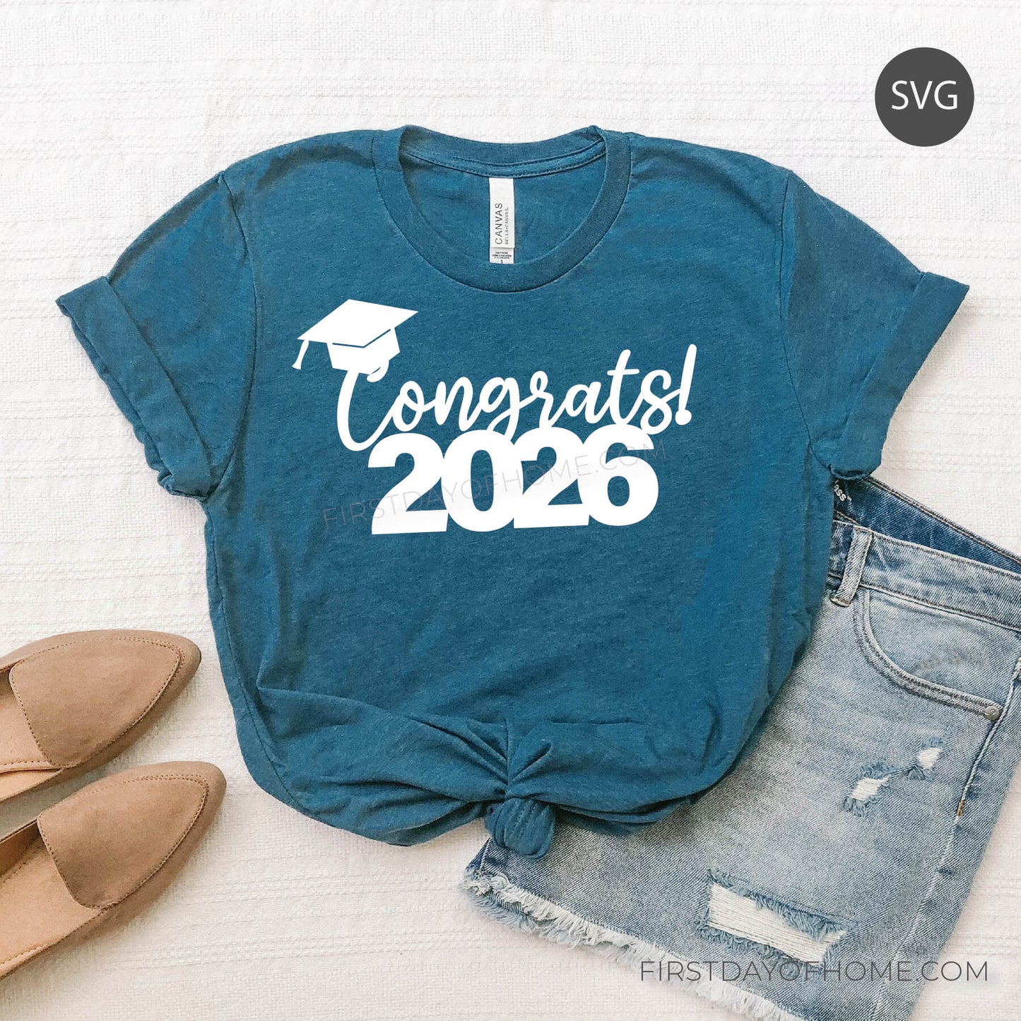 T-shirt with "Congrats 2026" and mortar board design.