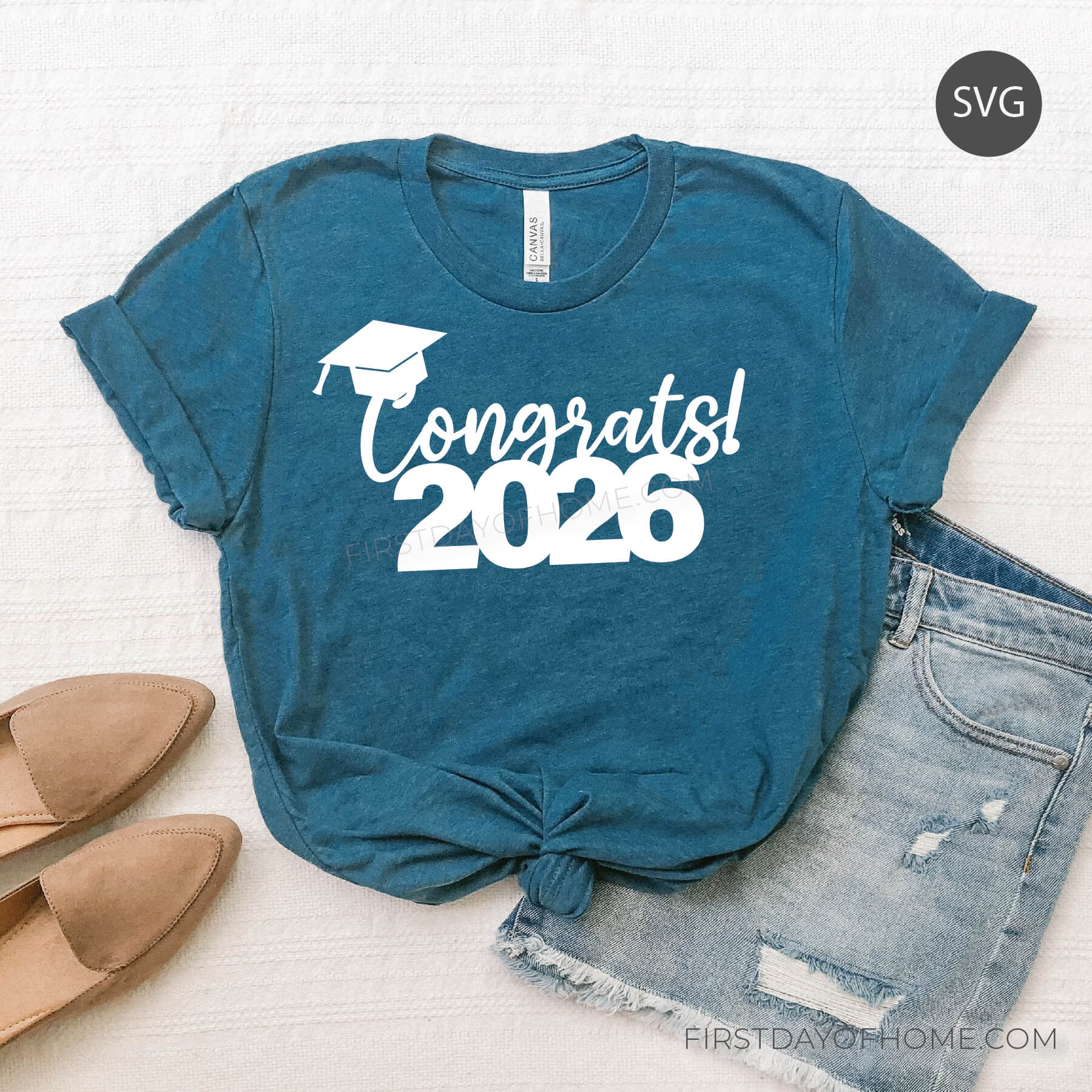 T-shirt with "Congrats 2026" and mortar board design.